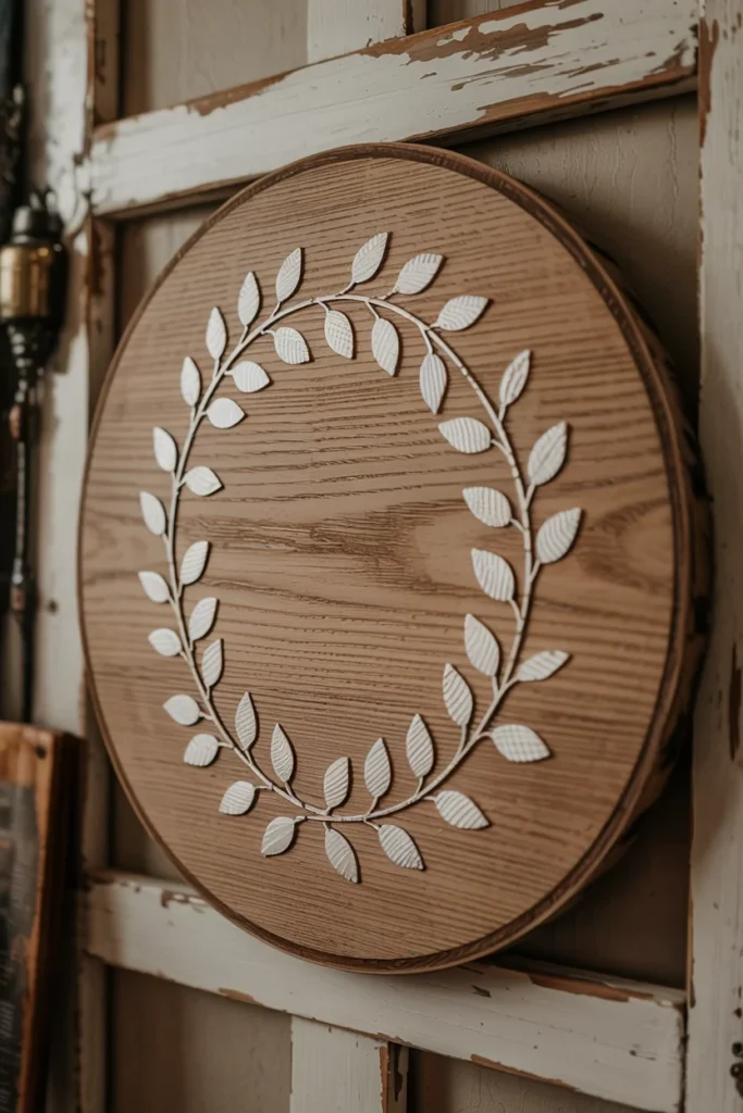Wood slice wall art DIY