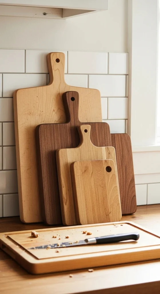 Wooden cutting board decor