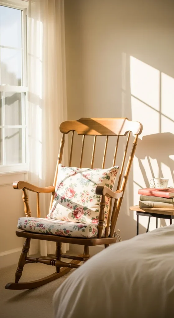 Wooden rocking chair cushions