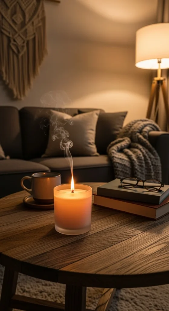 Wooden wick sympathy candle