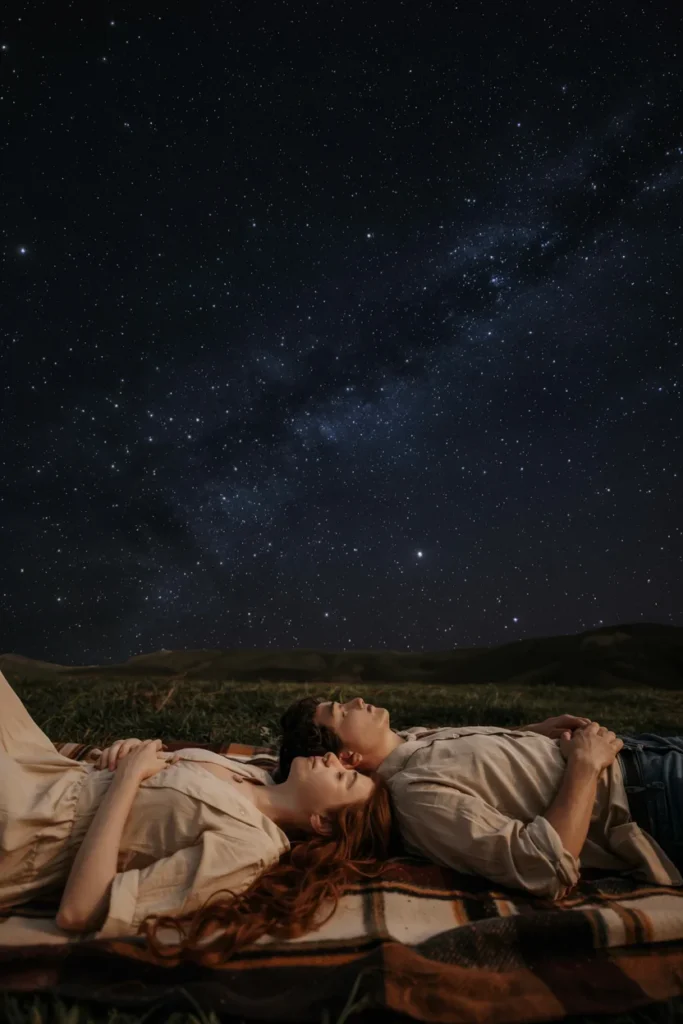 Valentine stargazing couple