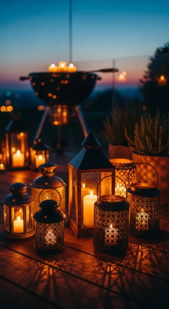 bbq area lighting ideas