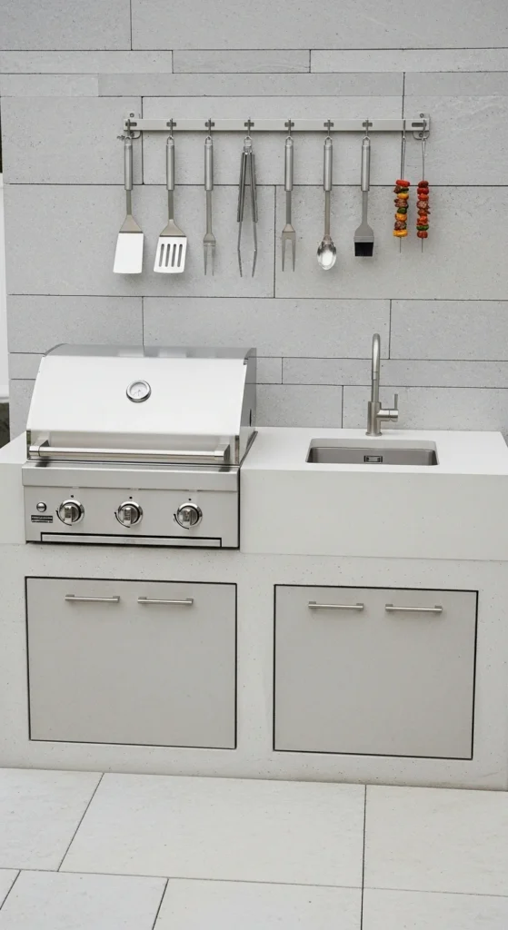 grill station accessories wall