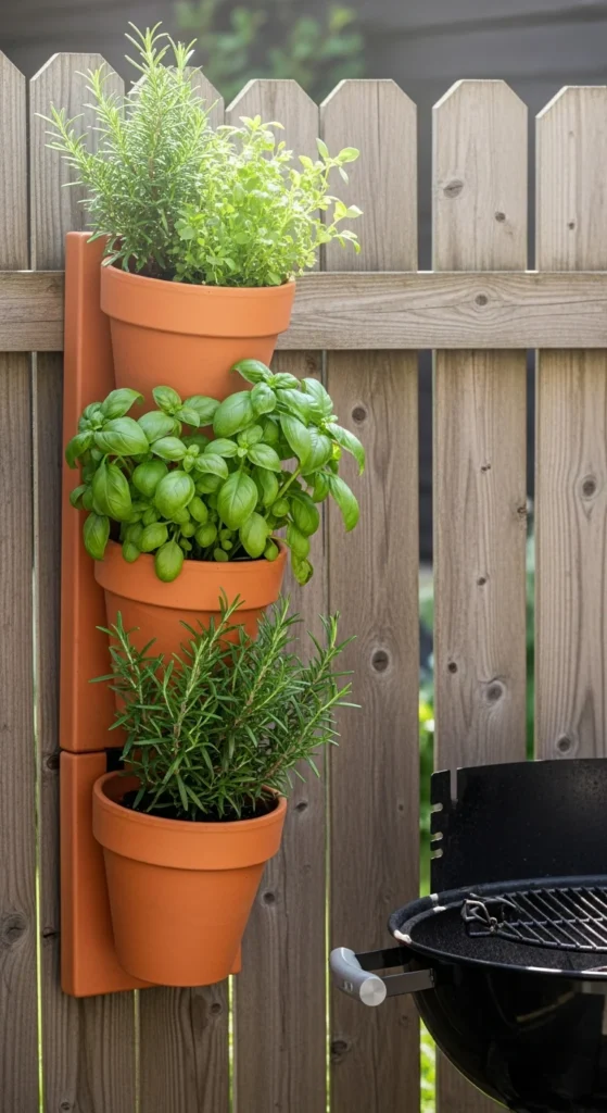 small grilling nook herbs