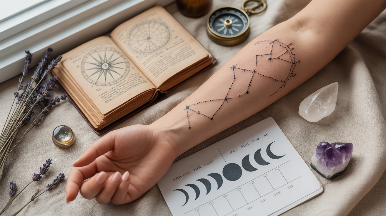 Astrological tattoo ideas celestial inspiration