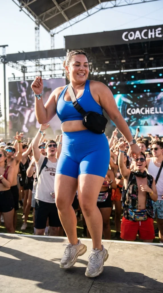 Athletic plus size festival outfit