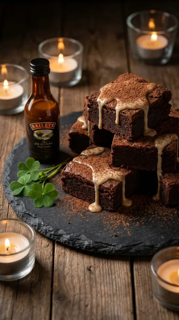 Baileys Irish Cream St. Patrick's Day brownies