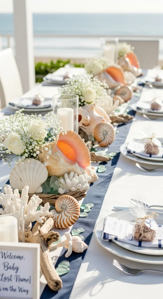 Beach themed baby shower