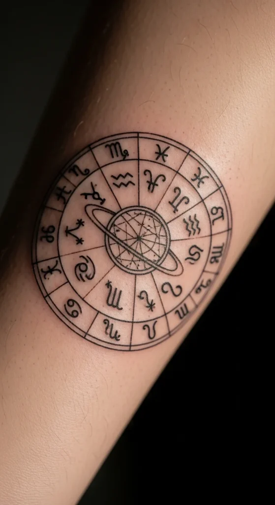 Birth chart tattoo design