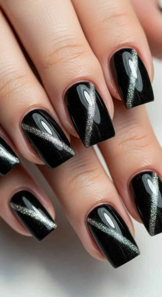 Black magnetic gel pattern