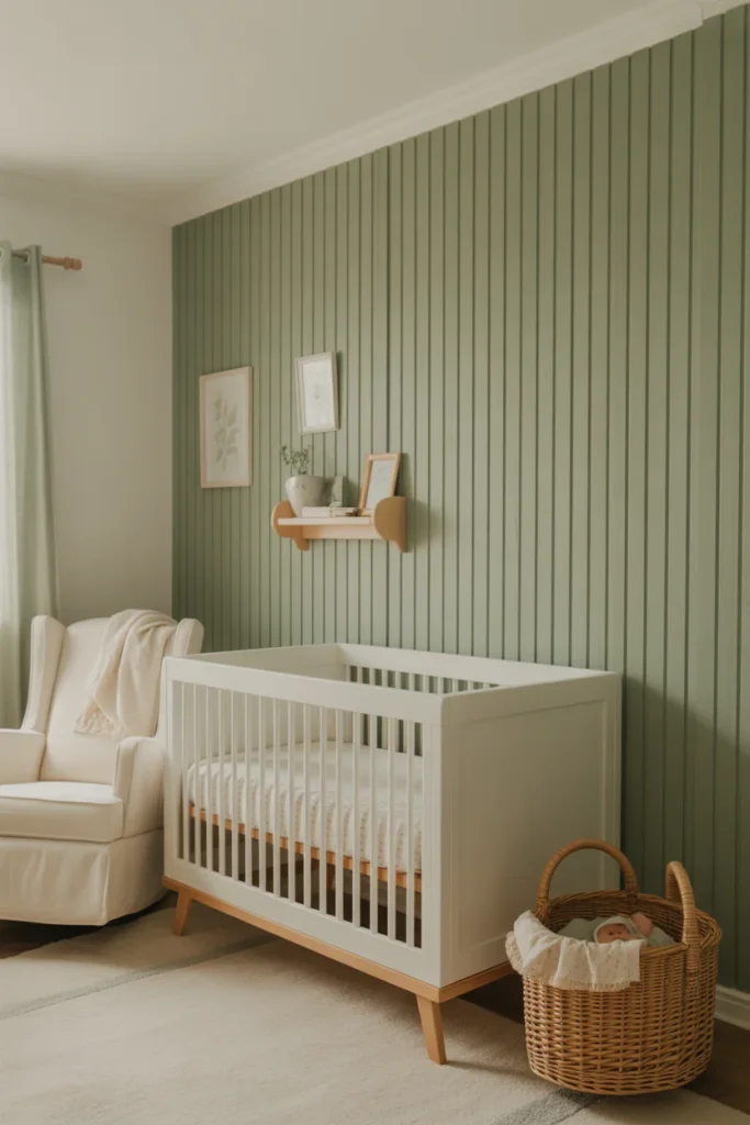 Board and batten stairway wainscotin