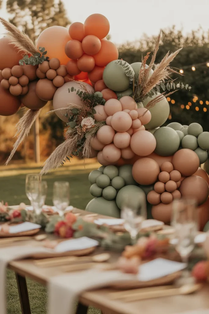 Boho balloon garland ideas