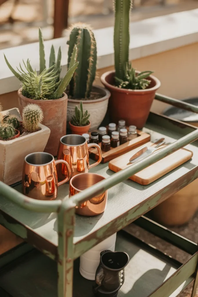 Cactus party decorations bar