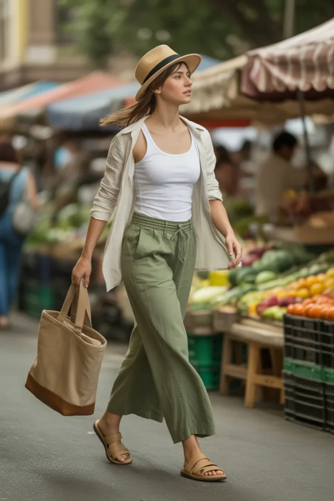 Canvas tote spring outfit ideas
