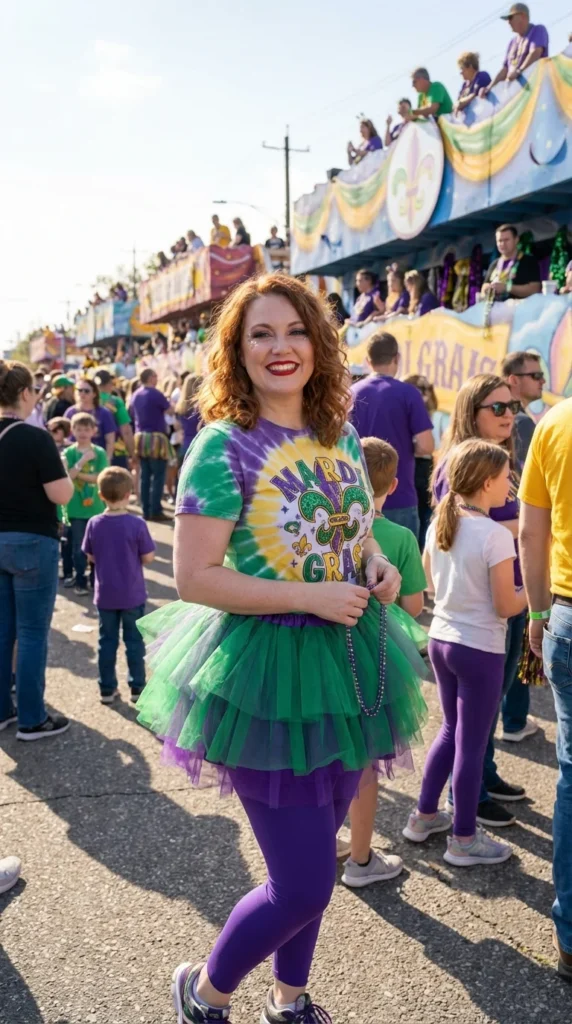 Casual Mardi Gras tutu outfit