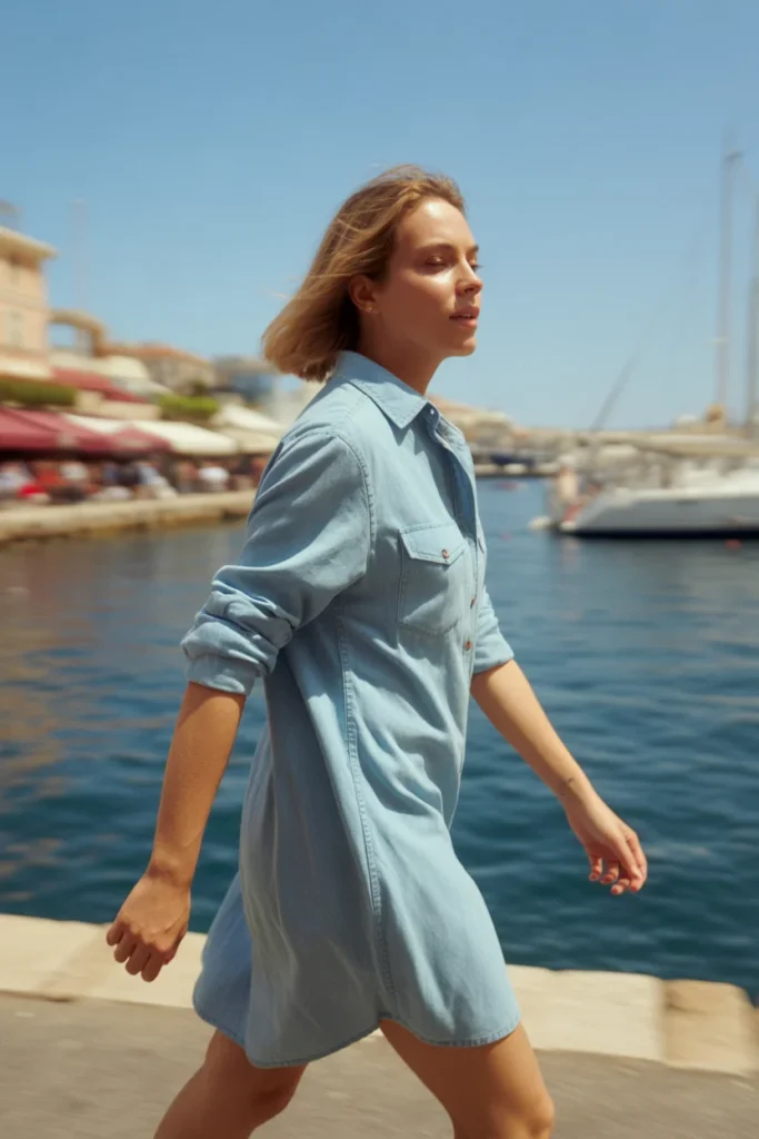 Chambray shirt dress cruise