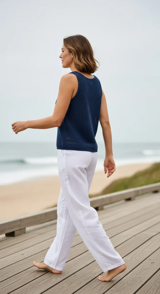 Coastal crochet tank outfit