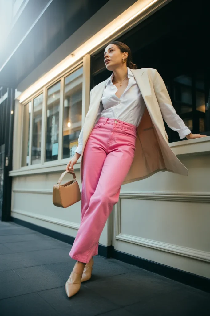 Colored denim spring 2026 trend