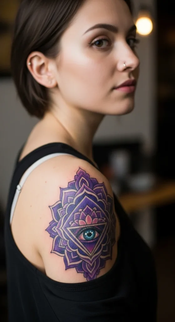 Colorful third eye chakra