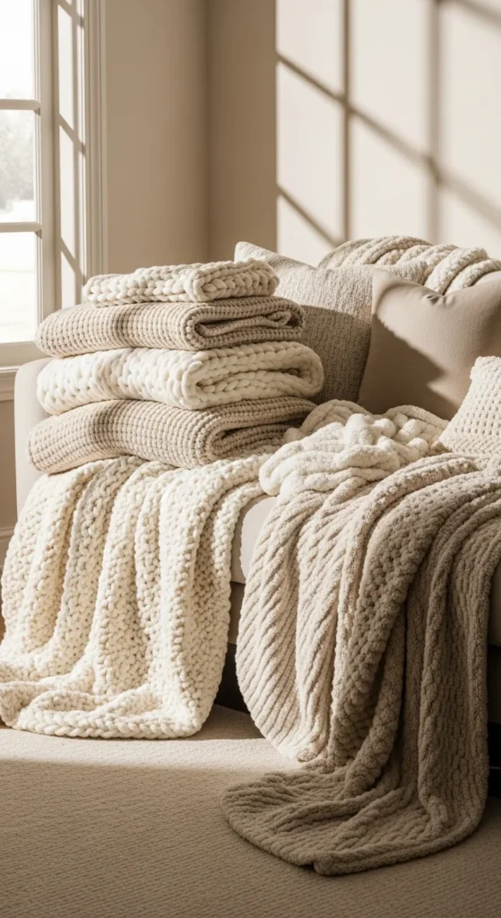 Cozy housewarming throw blankets