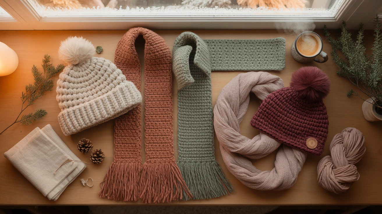 Crochet Hats and Scarves
