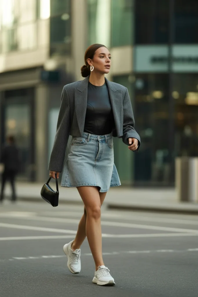 Cropped blazer spring outfit