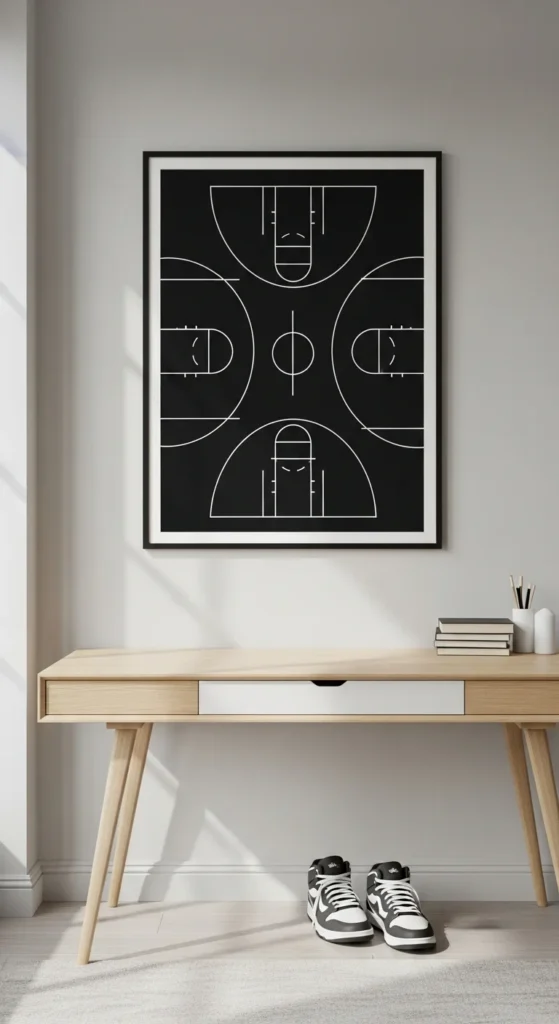 Custom basketball coordinates print