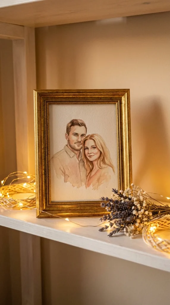 Custom couple portrait — personalized bachelorette gifts