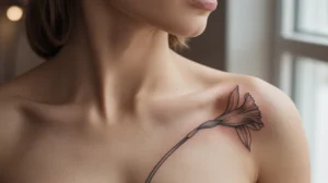 Daffodil collarbone tattoo ideas