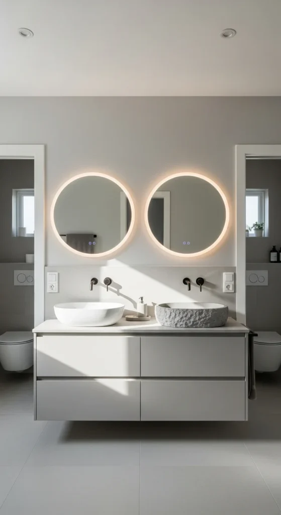 Double vanity bathroom design