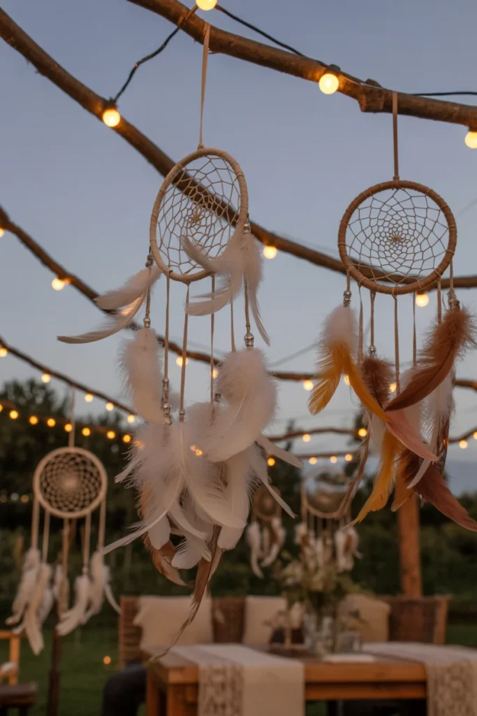 Dreamcatcher party decor chandelier