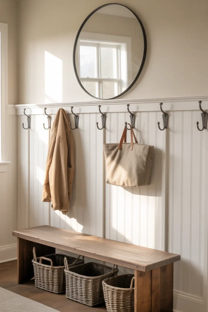 Farmhouse board and batten entryway