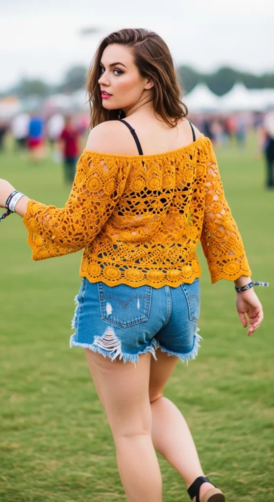 Festival crochet top outfit
