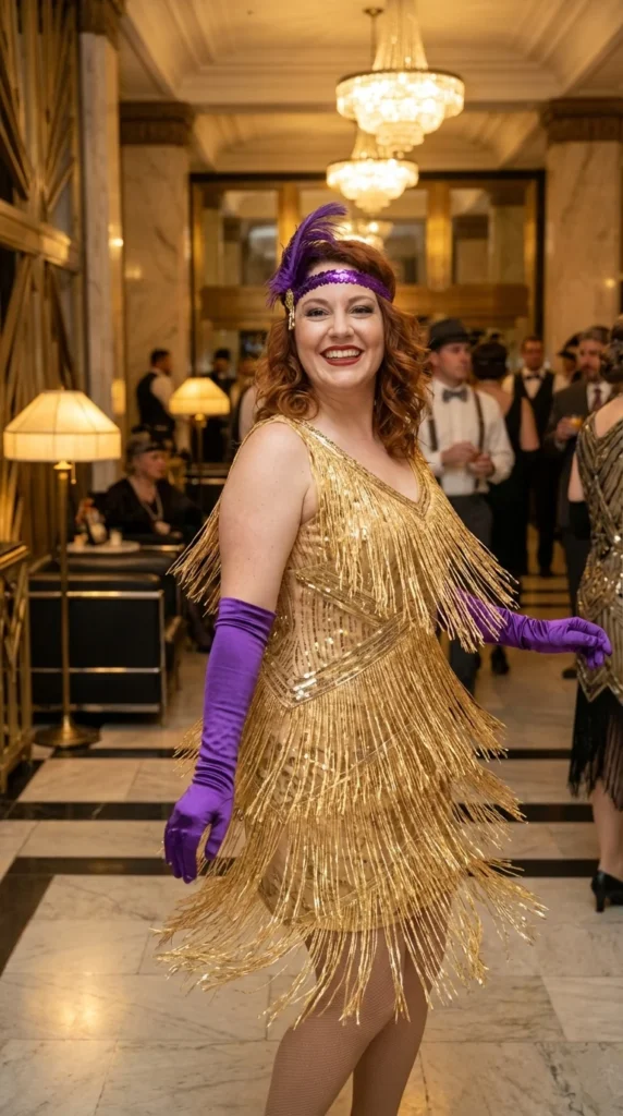 Flapper Mardi Gras dress