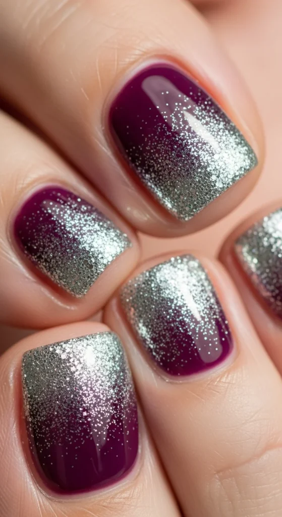 Glitter gradient toes