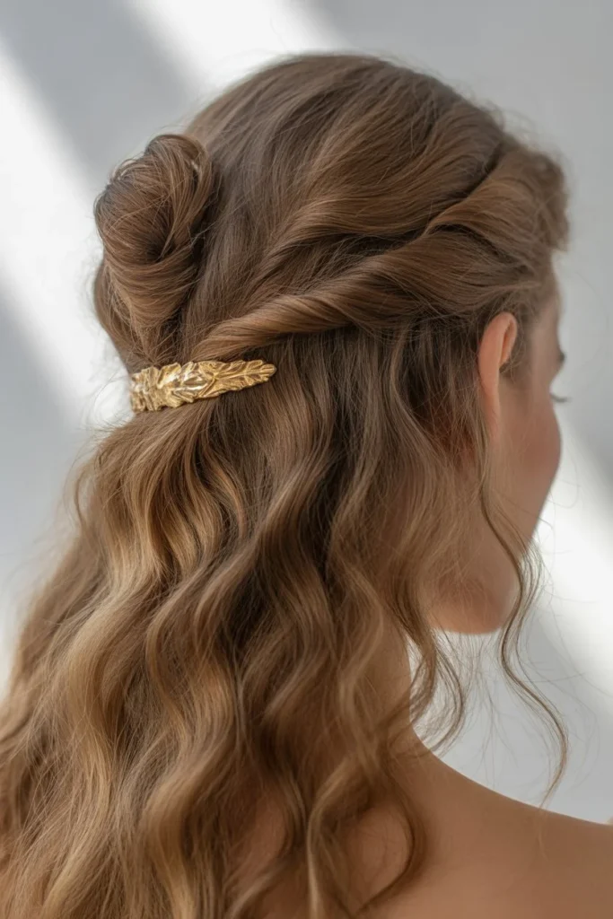 Half up hairstyle for school