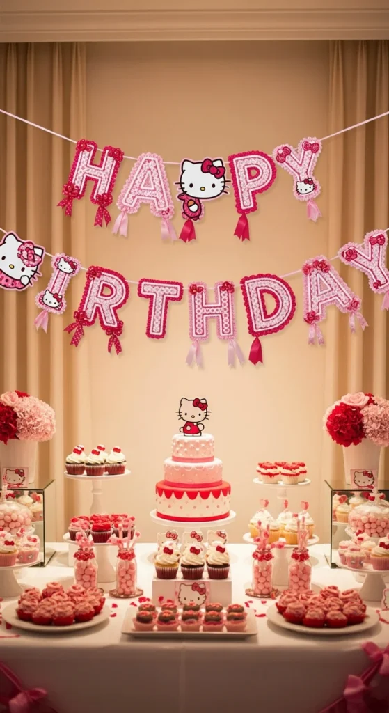 Hello Kitty birthday banner