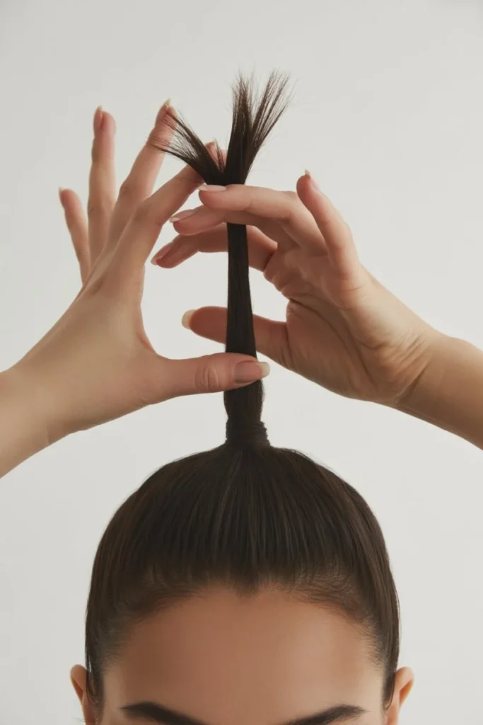 High ponytail school style