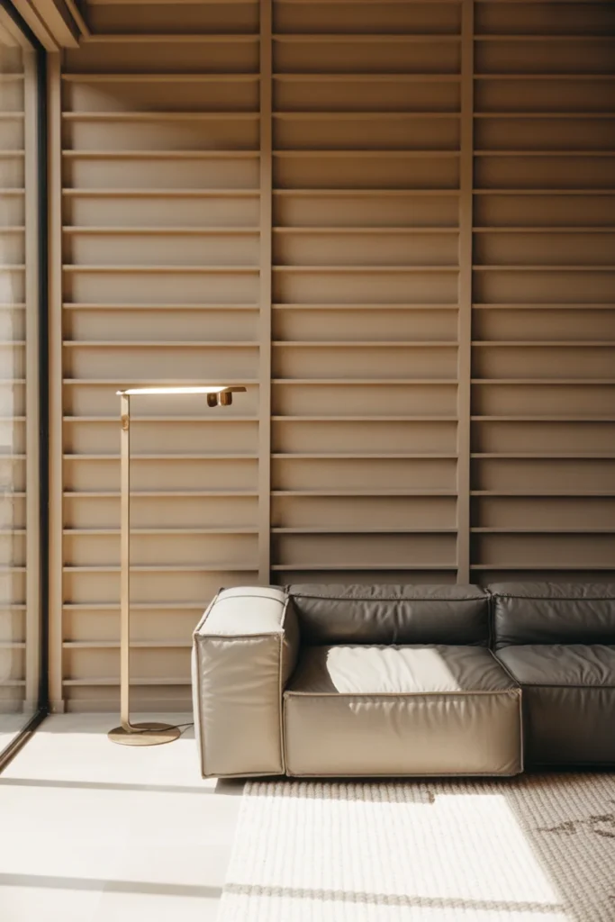 Horizontal board and batten living room