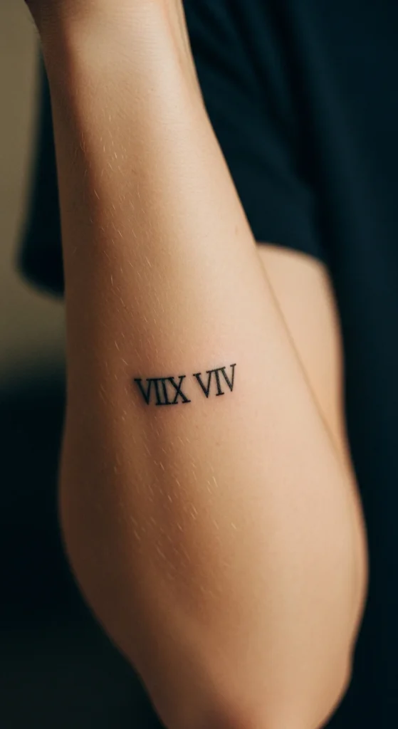 Initial wrist tattoo design