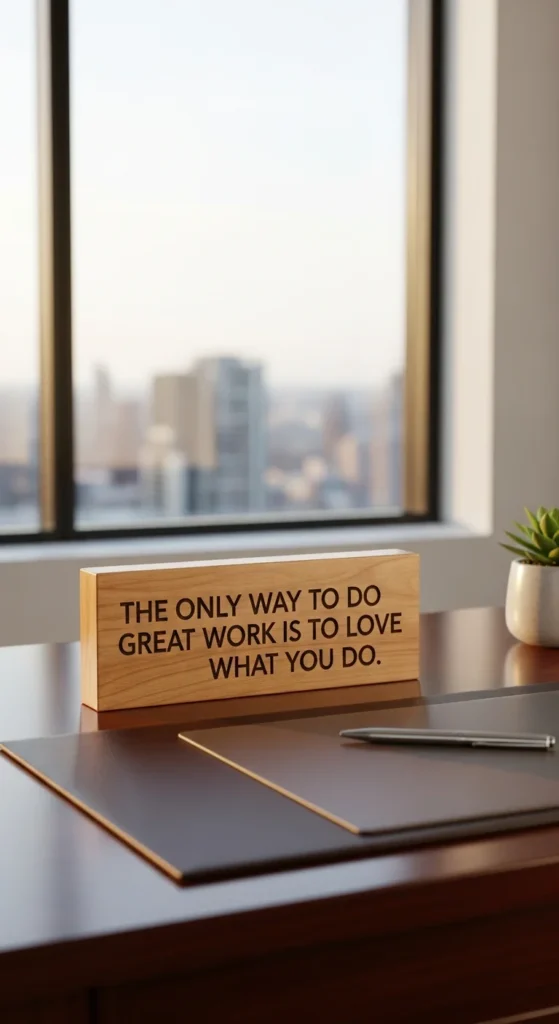 Inspirational boss desk sign