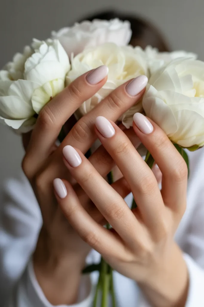 Ivory short nails elegant