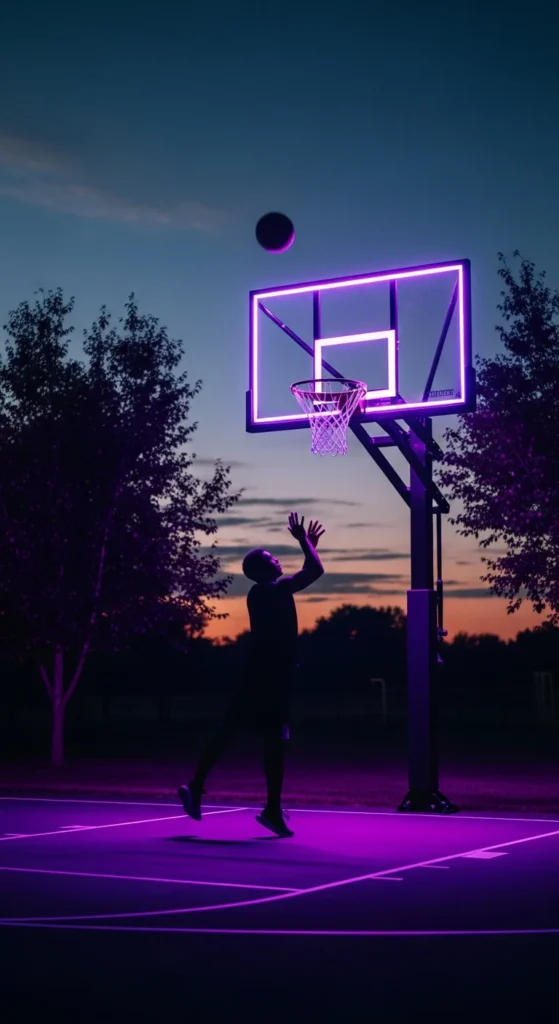 LED basketball hoop light