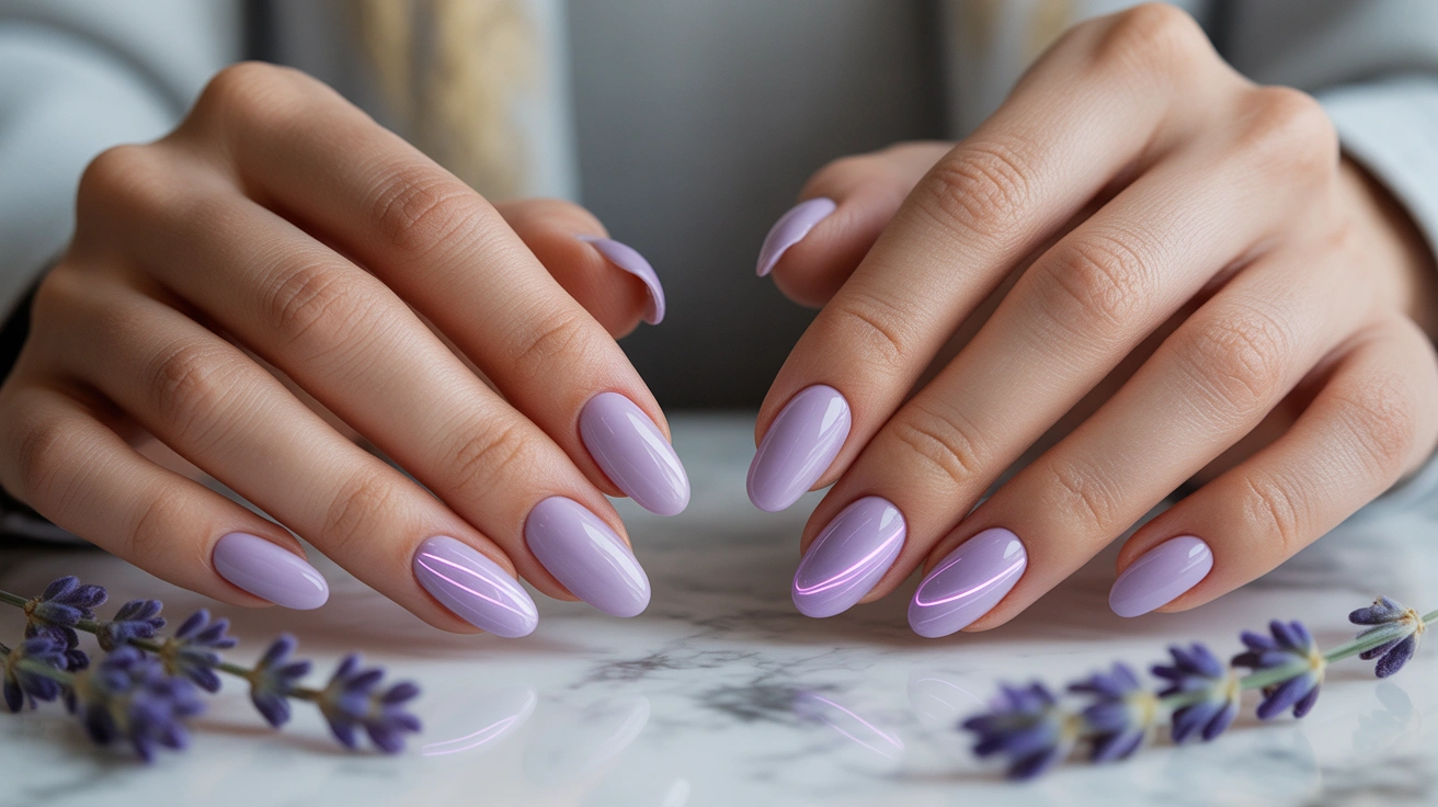 Lavender Cat Eye Nail