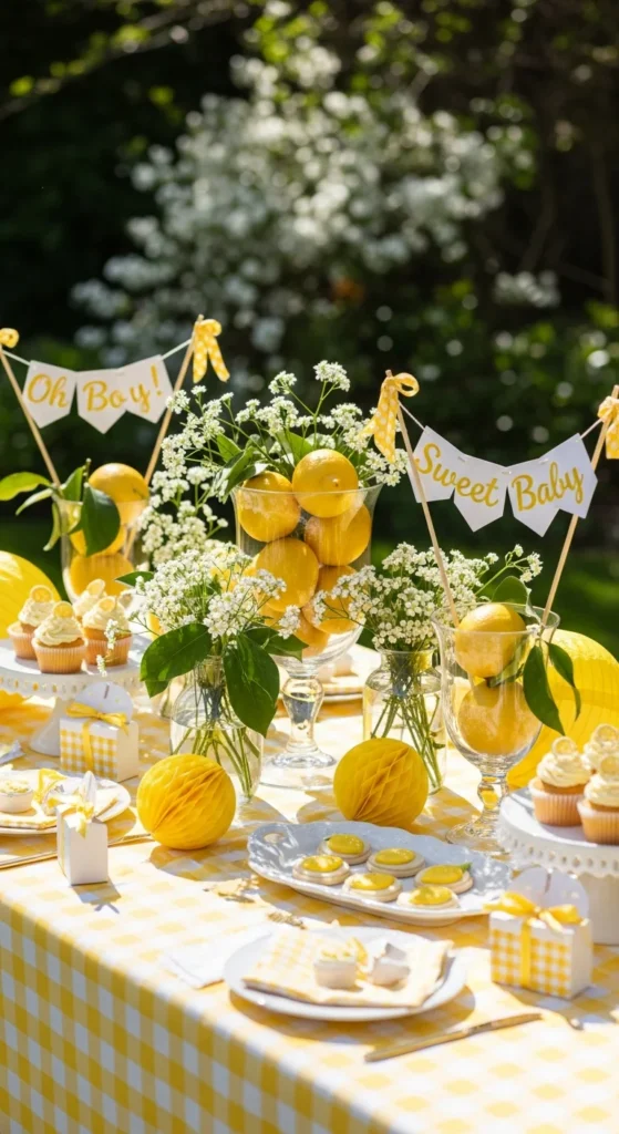 Lemon baby shower theme