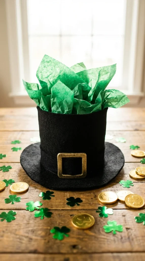 Leprechaun hat centerpiece St. Patrick's Day crafts