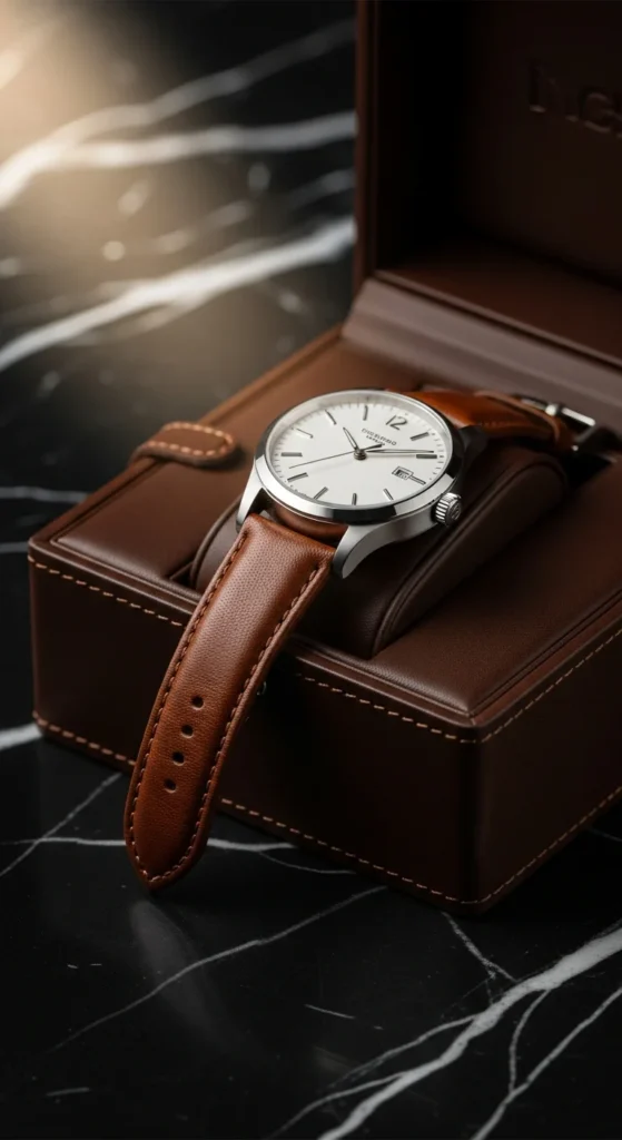 Luxury men's stainless watch