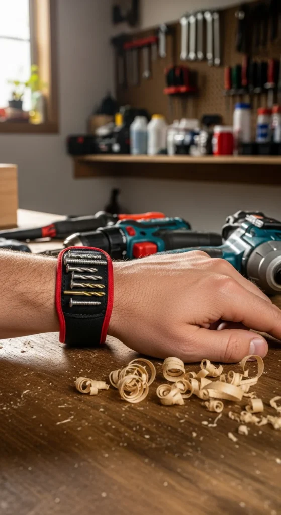 Magnetic tool wristband gift