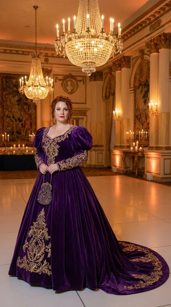 Mardi Gras ball gown