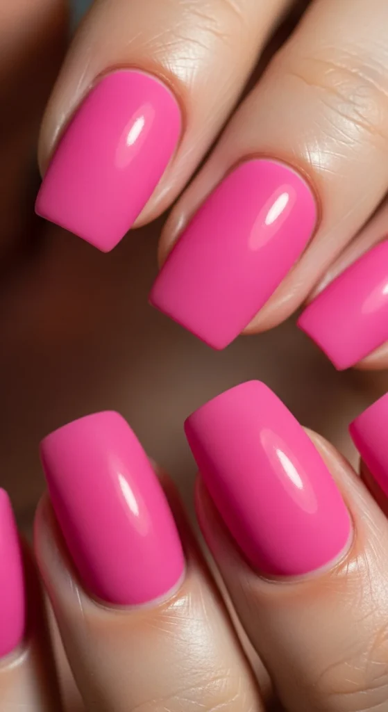 Matte pink nails